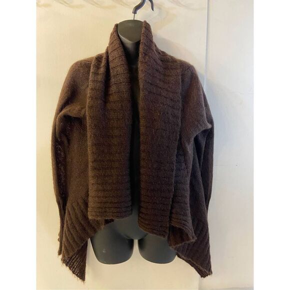 Body by Victoria Sweaters - Vs Body by Victoria Mohair sweater brown large cowl neck cardigan "No Belt" L‎